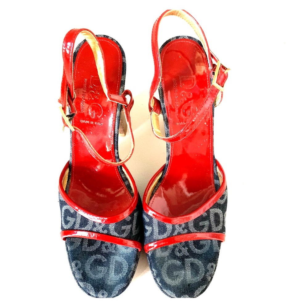 Authentic Dolce & Gabbana Monogram Jean Sandals